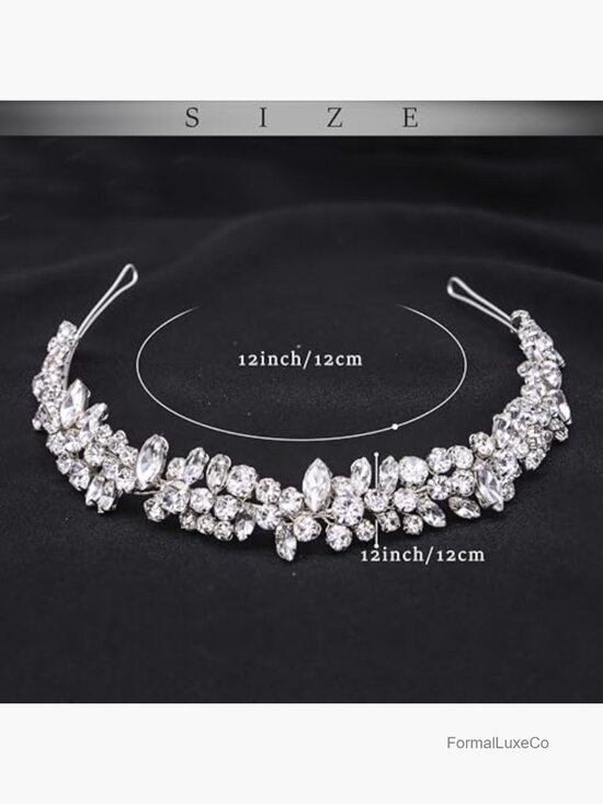 Crystal Rhinestone Bride Headband Prom Hair Accessory